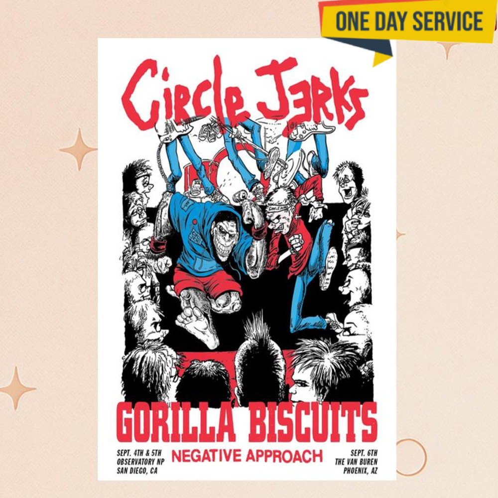 Circle Jerks At San Diego Ca Sept 4-5 2025 Poster